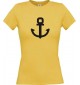 Lady T-Shirt Anker Boot Skipper Kapitän, kult, gelb, L