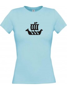 Lady T-Shirt Winkingerschiff,Skipper, Kapitän, kult
