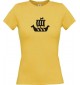 Lady T-Shirt Winkingerschiff,Skipper, Kapitän, kult, gelb, L