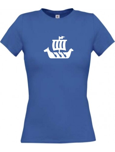 Lady T-Shirt Winkingerschiff,Skipper, Kapitän, kult, royal, L
