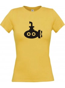 Lady T-Shirt U-Boot, Tauchboot, Kapitän, kult