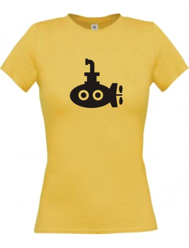 Lady T-Shirt U-Boot, Tauchboot, Kapitän, kult