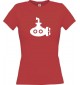 Lady T-Shirt U-Boot, Tauchboot, Kapitän, kult, rot, L