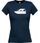 Lady T-Shirt Yacht, Boot, Skipper, Kapitän, kult