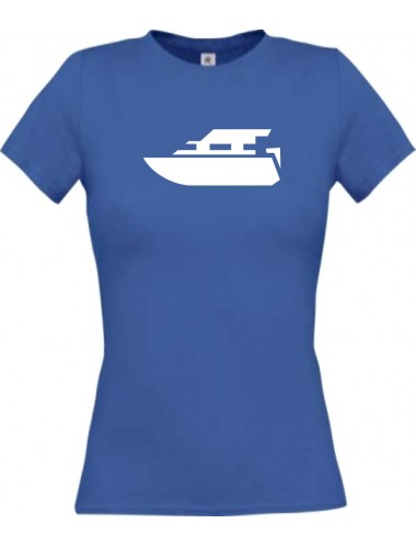 Lady T-Shirt Yacht, Boot, Skipper, Kapitän, kult, royal, L