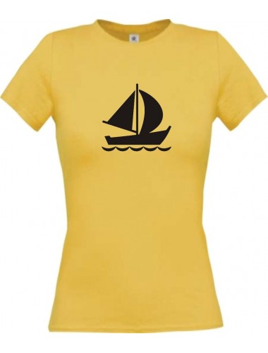 Lady T-Shirt Segelyacht, Jolle, Skipper, Kapitän, kult