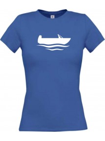 Lady T-Shirt Angelkahn, Boot, Kapitän, kult, royal, L