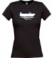 Lady T-Shirt Angelkahn, Boot, Kapitän, kult, schwarz, L