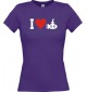 Lady T-Shirt I Love U-Boot, Tauchboot, Kapitän, kult