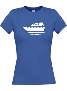 Lady T-Shirt Yacht, Übersee, Skipper, Kapitän, kult, royal, L