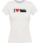 Lady T-Shirt I Love Yacht, Boot, Kapitän, Skipper, kult, weiss, L