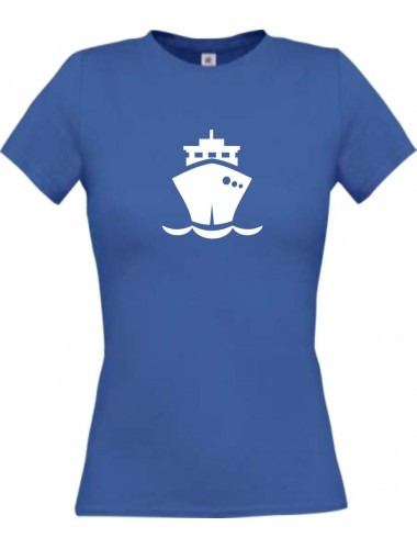 Lady T-Shirt Frachter, Übersee, Boot, Kapitän, kult, royal, L