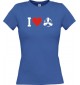 Lady T-Shirt I Love Motorschraube, Kapitän, kult, royal, L