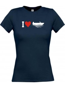 Lady T-Shirt I Love Angelkahn, Kapitän, kult