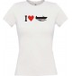 Lady T-Shirt I Love Angelkahn, Kapitän, kult, weiss, L