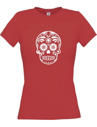 Lady T-Shirt Skull Ornament Tribal Schädel