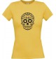 Lady T-Shirt Skull Ornament gelb, L