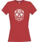 Lady T-Shirt Skull Tattoostyle rot, L