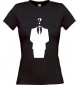 Lady T-Shirt Style Ornament schwarz, L