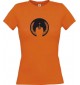 Lady T-Shirt Style Tattoo Ornament orange, L
