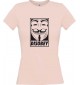 Lady T-Shirt Tattoo Ornament Maske rosa, L