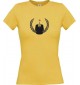 Lady T-Shirt Tattoostyle Anonymous gelb, L