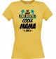 Lady T-Shirt, So sieht eine Coole Mama aus, gelb, L