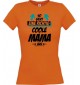 Lady T-Shirt, So sieht eine Coole Mama aus, orange, L
