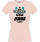 Lady T-Shirt, So sieht eine Coole Mama aus, rosa, L