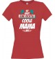 Lady T-Shirt, So sieht eine Coole Mama aus, rot, L