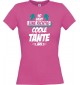 Lady T-Shirt, So sieht eine Coole Tante aus, pink, L