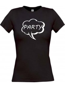 Lady T-Shirt Sprechblase Party