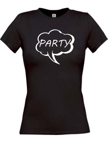 Lady T-Shirt Sprechblase Party