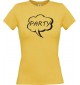 Lady T-Shirt Sprechblase Party gelb, L
