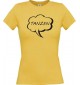 Lady T-Shirt Sprechblase tanzen gelb, L