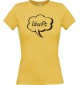 Lady T-Shirt Sprechblase läuft gelb, L