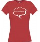 Lady T-Shirt Sprechblase zusammen rot, L