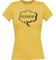 Lady T-Shirt Sprechblase Sonne gelb, L