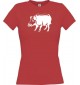 Lady T-Shirt Tiere Schwein Eber Sau Ferkel rot, L