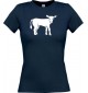 Lady T-Shirt Tiere Kuh, Bulle navy, L