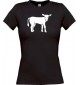 Lady T-Shirt Tiere Kuh, Bulle schwarz, L