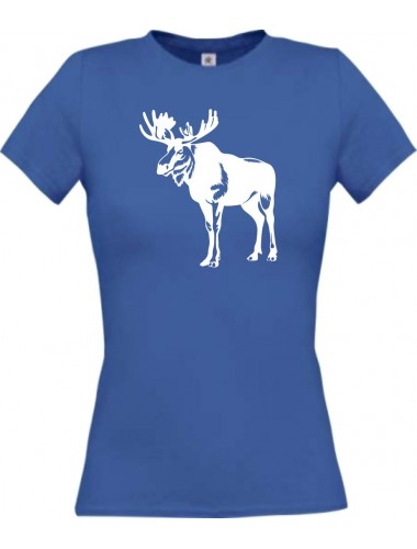 Lady T-Shirt Tiere Elch, Elk, Karibus