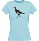 Lady T-Shirt Tiere Fasan Pheasant, Huhn hellblau, L