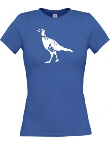 Lady T-Shirt Tiere Fasan Pheasant, Huhn royal, L