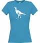 Lady T-Shirt Tiere Fasan Pheasant, Huhn türkis, L