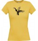 Lady T-Shirt Tiere Wildgans, Duck, Ente, Goose gelb, L