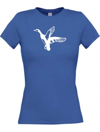 Lady T-Shirt Tiere Wildgans, Duck, Ente, Goose royal, L