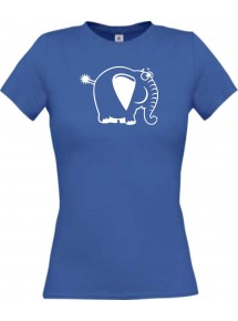 Lady T-Shirt Funny Tiere Elefant royal, L