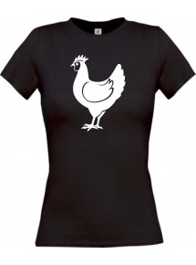 Lady T-Shirt Tiere Hahn, Chicken