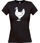 Lady T-Shirt Tiere Hahn, Chicken